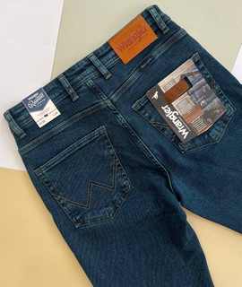 تصویر شلوار جین مردانه ریگولار زیپی Wrangler با پارچه دنیم استرچ کشسان